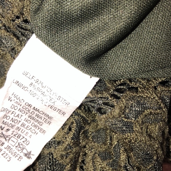 Blue Rain size small olive green flirty romper - Picture 8 of 9